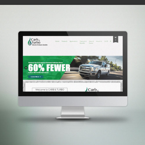 responsive alternative fuel website viewed on a Mac desktop