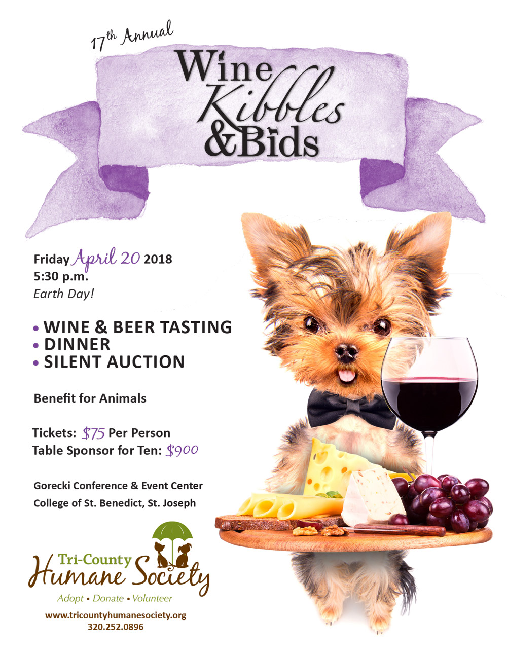 wine kibbles bids 2018 poster