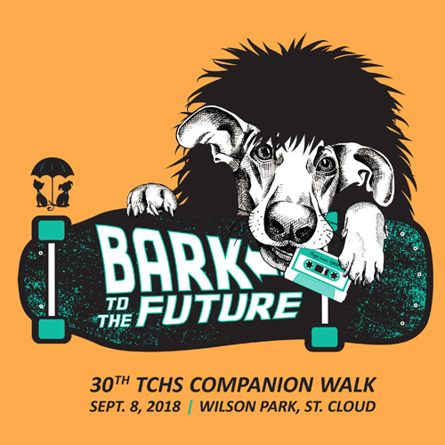 Bark to the Future tee design